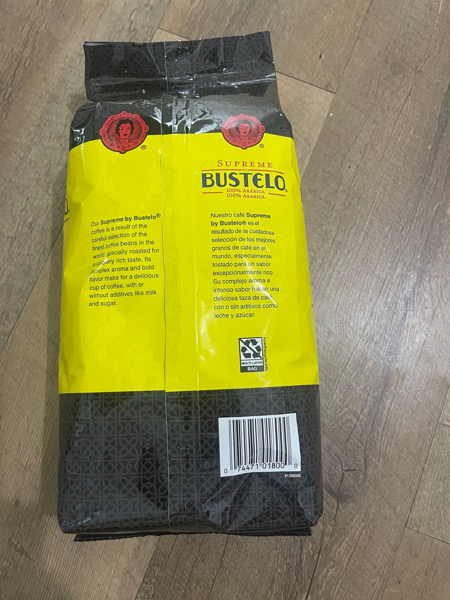 Supreme by Bustelo Espresso Style Whole Bean Coffee – 2 lb Bag (907 g)