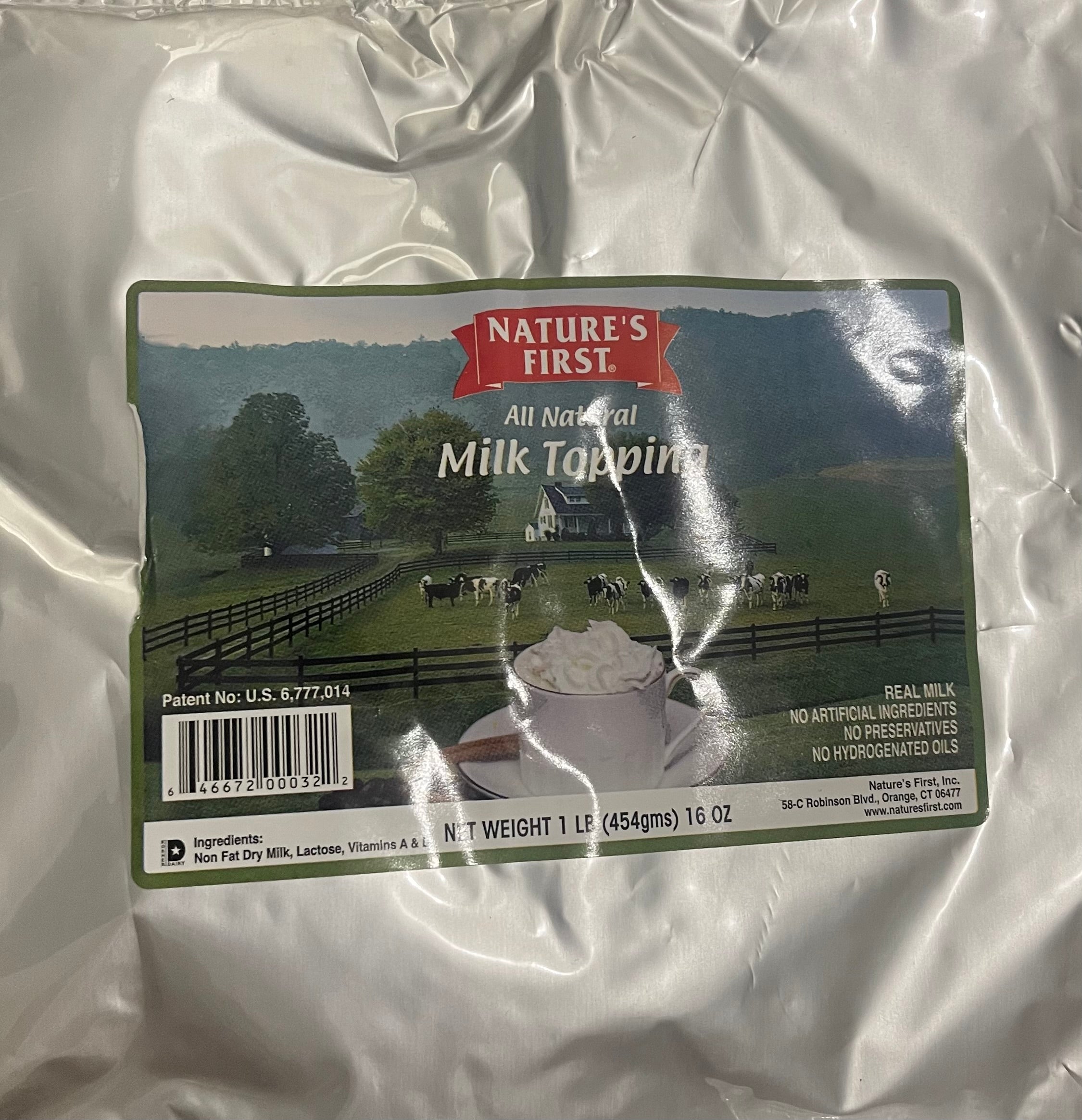 Nature’s First Milk Topping – 1 lb Bag (454 g)