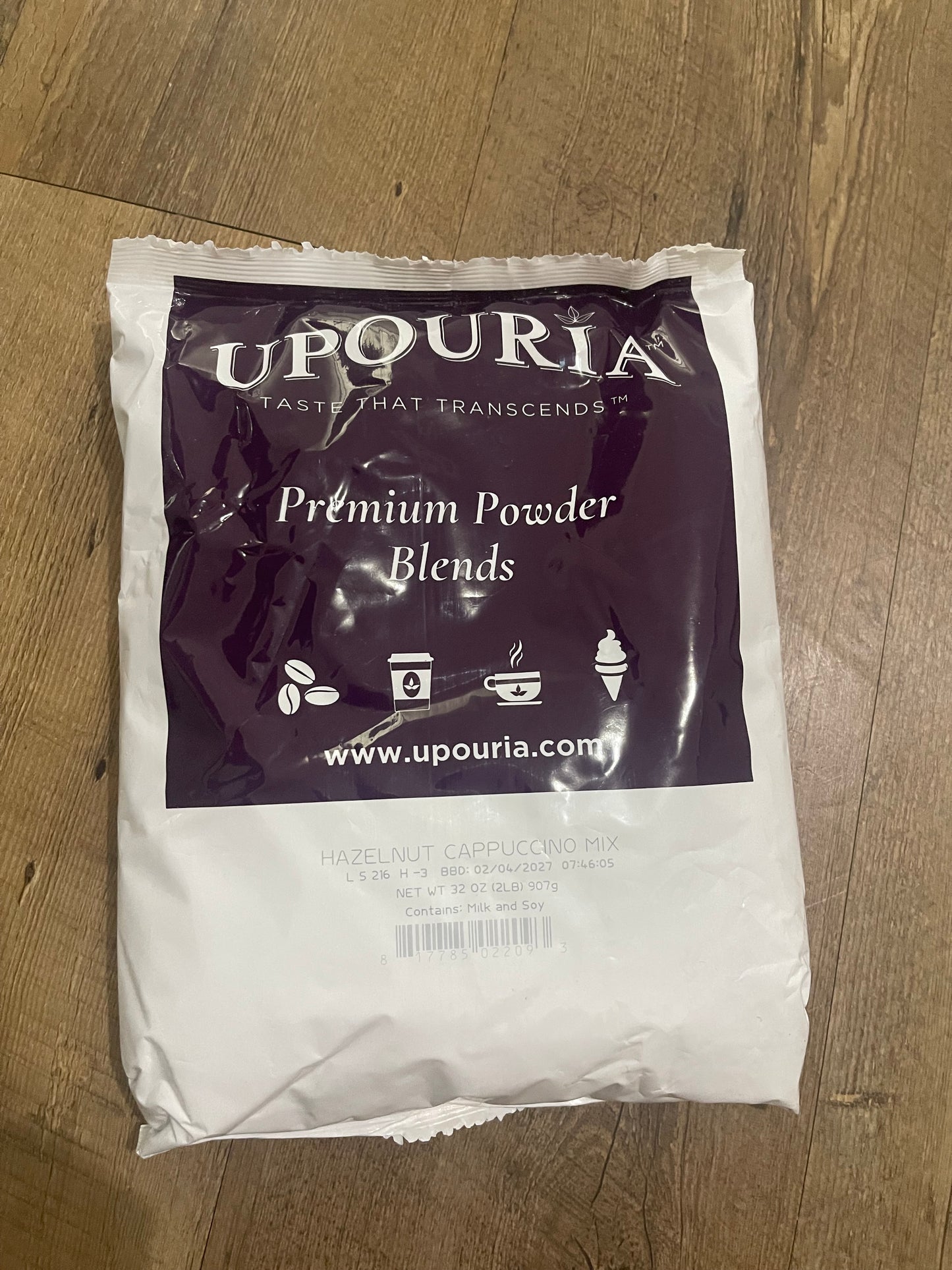 Upouria Hazelnut Cappuccino Mix – 2 lb Bag (907 g)